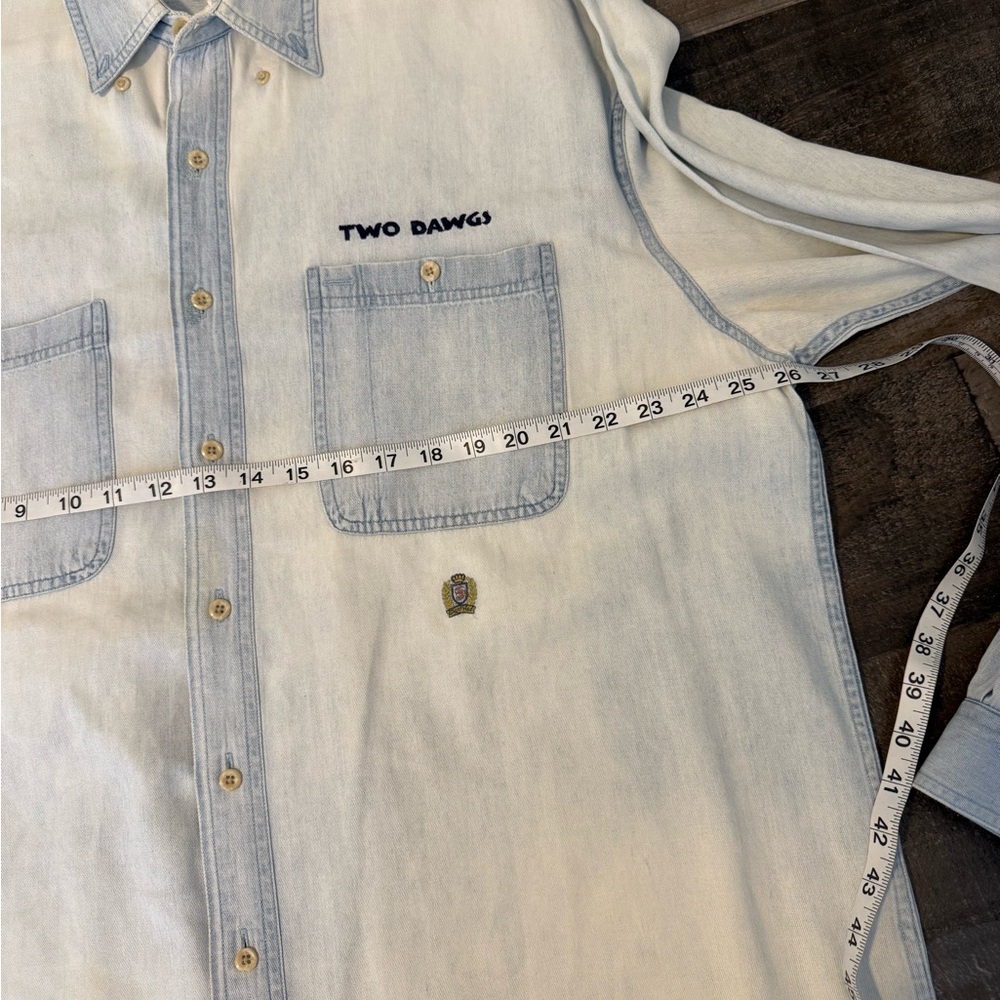 Vintage Siegfried Embroidered Denim Custom Parrot‎ Back Graphic 90s Tropical XLT - Picture 6 of 8